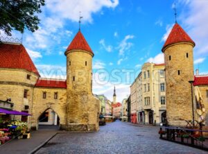 Viru Gate, old town of Tallinn, Estonia - GlobePhotos - royalty free stock images