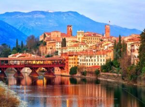 Bassano del Grappa town in the Alps mountains, Italy - GlobePhotos - royalty free stock images