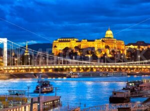 Buda Castle over Danube river, Budapest, Hungary - GlobePhotos - royalty free stock images