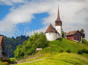 Church on a hill in central Switzerland near Zurich - GlobePhotos - royalty free stock images