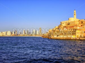 Old Jaffa town and Tel Aviv skyline, Israel - GlobePhotos - royalty free stock images