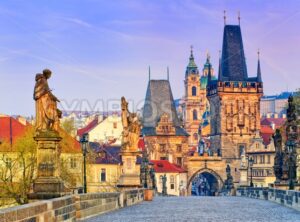 Charles Bridge in Prague old town, Czech Republic - GlobePhotos - royalty free stock images