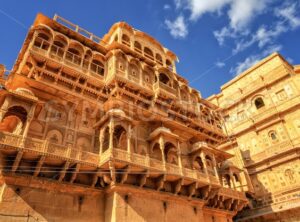 Stone carved house in Jaisalmer, Rajasthan, India - GlobePhotos - royalty free stock images
