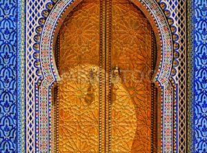 The ornamented golden door, Fes, Morocco - GlobePhotos - royalty free stock images