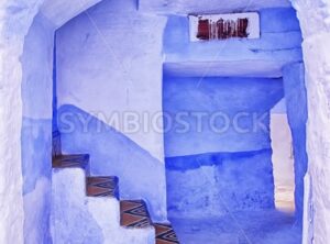 Traditional blue painted house in Chaouen, Morocco - GlobePhotos - royalty free stock images