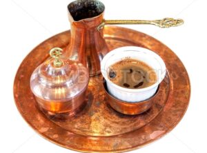 Turkish coffee set isolated on white - GlobePhotos - royalty free stock images