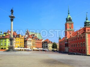 Colorful houses in the historic centre of Warsaw, Poland - GlobePhotos - royalty free stock images