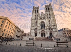 Gothic style Cathedral of Brussels, Belgium - GlobePhotos - royalty free stock images