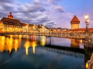 Old town of Lucerne, Switzerland, in the evening light - GlobePhotos - royalty free stock images
