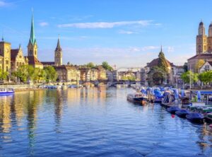 Panoramic view of the old town of Zurich, Switzerland - GlobePhotos - royalty free stock images