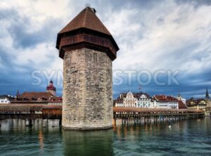 Water Tower in the old town of Lucerne, Switzerland - GlobePhotos - royalty free stock images