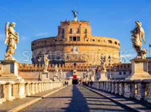 Castel Sant’Angelo, Mausoleum of Hadrian, Rome, Italy - GlobePhotos - royalty free stock images