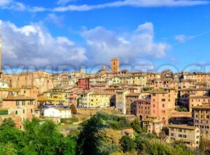 Panoramic view of Siena Old Town, Tuscany, Italy - GlobePhotos - royalty free stock images