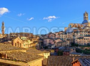 Panoramic view of Siena old town, Tuscany, Italy - GlobePhotos - royalty free stock images