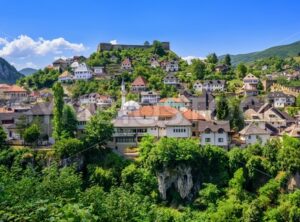 The old town of Jajce, Bosnia and Herzegovina - GlobePhotos - royalty free stock images