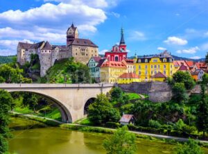 Town and Castle Loket near Karlovy Vary, Czech Republic - GlobePhotos - royalty free stock images