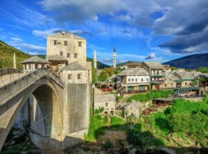 Old town and bridge in Mostar, Bosnia and Herzegovina - GlobePhotos - royalty free stock images
