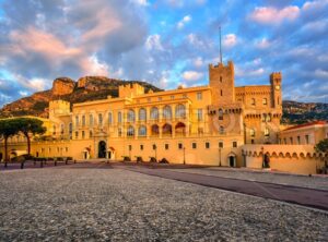 The Prince’s Palace of Monaco on sunrise - GlobePhotos - royalty free stock images