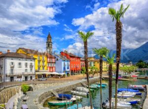 Ascona old town on Lago Maggiore, Switzerland - GlobePhotos - royalty free stock images