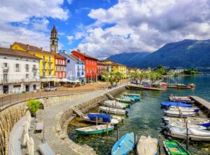 Ascona town on Lago Maggiore, Switzerland - GlobePhotos - royalty free stock images