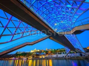 Bridge of Peace, Tbilisi, Georgia, at night - GlobePhotos - royalty free stock images