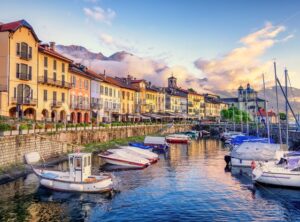 Cannobio Old Town port, Lago Maggiore lake, Italy - GlobePhotos - royalty free stock images