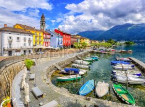 Ascona old town, Lago Maggiore, Switzerland - GlobePhotos - royalty free stock images