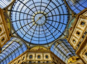 Glass domes of the Galleria Vittorio Emanuele II, Milan, Italy - GlobePhotos - royalty free stock images