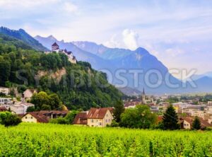 Vaduz town, the capital of Liechtenstein, Europe - GlobePhotos - royalty free stock images