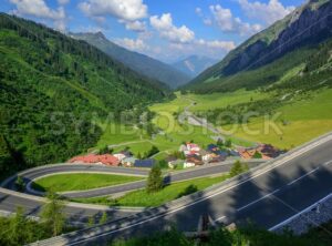 Winding motorway in a beautiful valley, Tyrol, Austria - GlobePhotos - royalty free stock images