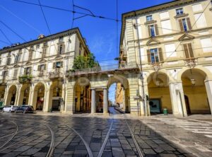 City street in the center of Turin, Italy - GlobePhotos - royalty free stock images