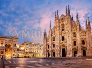 Milan Cathedral on sunrise, Italy - GlobePhotos - royalty free stock images