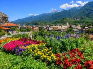 Susa town in the Susa Valley, Alps mountains, Italy - GlobePhotos - royalty free stock images