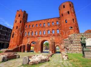 The Palatine Towers ancient roman gate, Turin, Italy - GlobePhotos - royalty free stock images