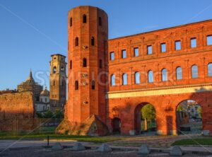 The Palatine Towers and the Cathedral of Turin, Turin, Italy - GlobePhotos - royalty free stock images