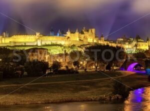 Carcassonne medieval Old Town, Languedoc, France - GlobePhotos - royalty free stock images