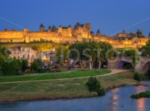 Carcassonne medieval Old Town, Languedoc, France - GlobePhotos - royalty free stock images