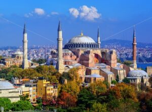 Hagia Sophia basilica in Istanbul city, Turkey - GlobePhotos - royalty free stock images