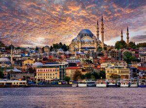 Istanbul city on dramatic sunset, Turkey - GlobePhotos - royalty free stock images