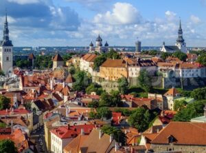Panorama of the Tallinn Old Town, Estonia - GlobePhotos - royalty free stock images