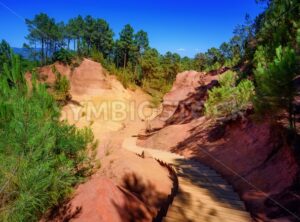 The Red Cliffs (Les Ocres) of Roussillon, Provence, France - GlobePhotos - royalty free stock images