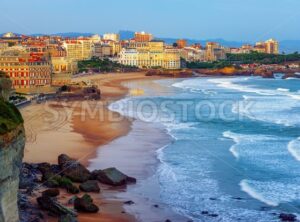Biarritz city and its famous sand beaches, France - GlobePhotos - royalty free stock images