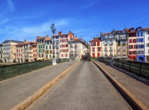 Colorful houses in Bayonne, Basque Country, France - GlobePhotos - royalty free stock images