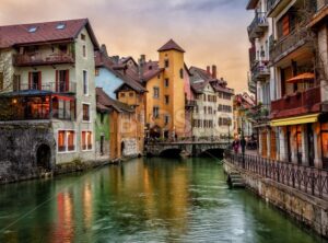 Annecy medieval Old Town, Savoy, France - GlobePhotos - royalty free stock images