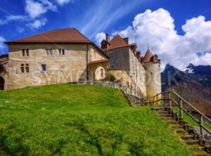 Castle of Gruyeres, Fribourg canton, Switzerland - GlobePhotos - royalty free stock images