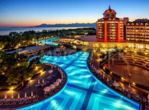 Luxurious all inclusive hotel on turkish Riviera, Antalya, Turkey - GlobePhotos - royalty free stock images