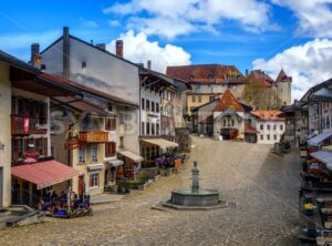 Old Town of Gruyeres, Switzerland - GlobePhotos - royalty free stock images