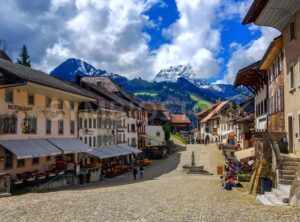 Old Town of Gruyeres, Switzerland - GlobePhotos - royalty free stock images