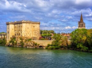 Tarascon castle on the Rhone river, France - GlobePhotos - royalty free stock images