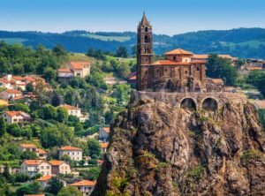 Saint Michel d’Aiguilhe Chapel in Le Puy en Velay, France - GlobePhotos - royalty free stock images